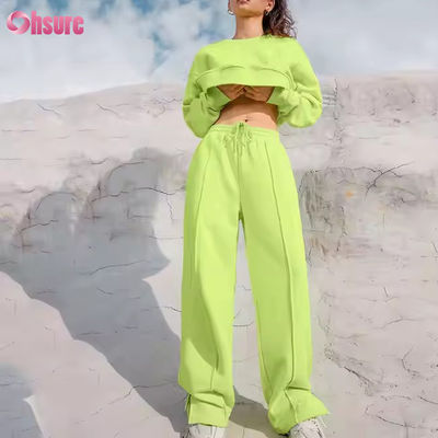 Nuevo Conjunto de Dos Piezas de Pantalones y Sudadera Deportiva Casual para Mujer, Color Sólido, Otoño Invierno, Jogger, Jogging, Chándales para Mujer