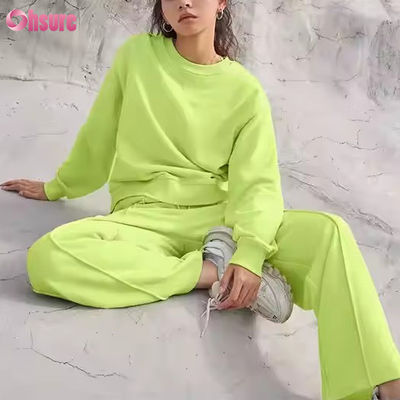 Nuevo Conjunto de Dos Piezas de Pantalones y Sudadera Deportiva Casual para Mujer, Color Sólido, Otoño Invierno, Jogger, Jogging, Chándales para Mujer