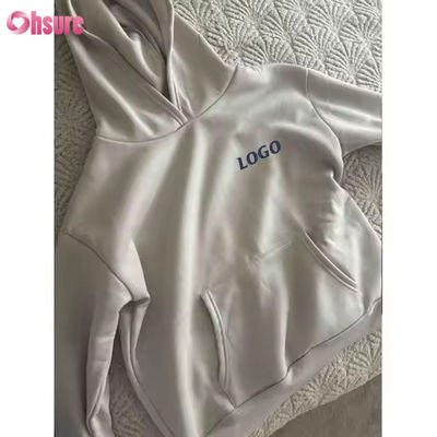 F240140 Conjuntos cortos a medida Conjuntos de dos piezas Mujeres Manga larga Hoodie sencillo Traje de sudor y calzoncillos de gimnasia Conjuntos de ropa de primavera para mujeres