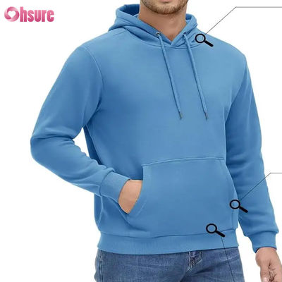Hombres activistas con capucha sudaderas con forro con forro de ropa deportiva casual con bolsillo en blanco con capucha de alta calidad tejida 1 P
