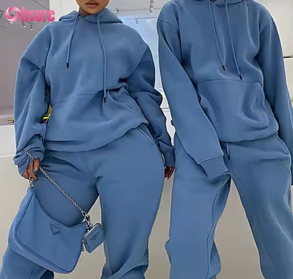 Chándal de moda de alta calidad con capucha informal, conjunto de joggers, chándal personalizado, forro polar, para mujer, hombre, unisex, conjunto de 2 piezas