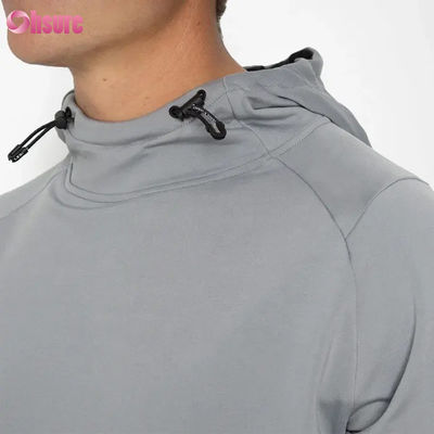 Sudadera con capucha con estampado de hojaldre personalizado al por mayor para hombre, ajuste atlético, sudadera cruzada para invierno