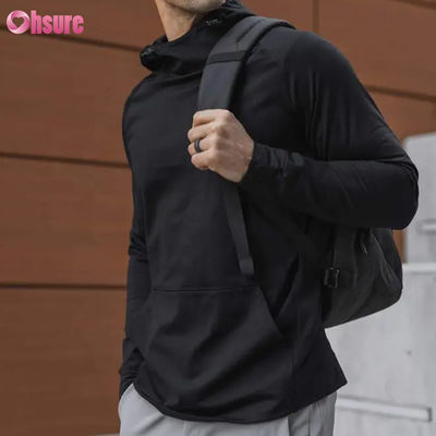 Sudadera con capucha con estampado de hojaldre personalizado al por mayor para hombre, ajuste atlético, sudadera cruzada para invierno