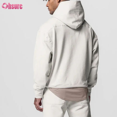 Sudadera con capucha deportiva de gran tamaño para hombre, 100% algodón, básica, lisa, de manga larga, con bolsillo, jersey básico de invierno