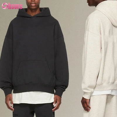 Sudaderas con capucha de forro polar de gran tamaño, jerséis informales, chándales, sudaderas con capucha para hombre, manga larga, cuello redondo, tejido de punto de algodón, chaqueta de invierno para hombre