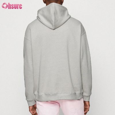Vestido confortable, con ajuste regular, de color sólido, con manga larga, con sudadera con capucha para hombres.