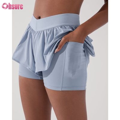 Mujeres personalizadas 2 en 1 calzoncillos de gimnasia calzoncillos de gimnasia con forro de acondicionamiento físico más tamaño banda elástica calzoncillos de gimnasia para mujeres