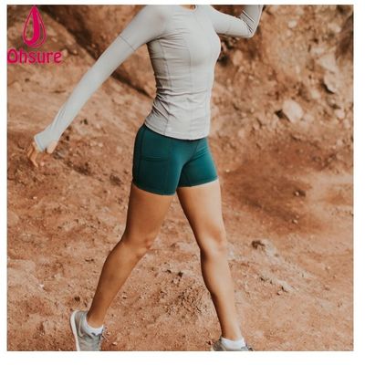 Pantalones cortos de gimnasia personalizados, pantalones cortos de ciclista para mujer, pantalones cortos de fitness con bolsillos laterales, pantalones cortos de ciclista de cintura alta para entrenamiento, 10-12 días