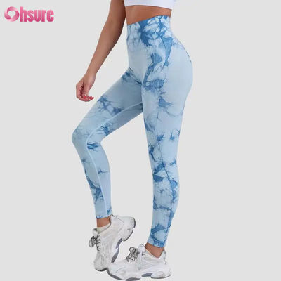 Nueva moda 2024 Calzoncillos de acondicionamiento físico de cintura alta Calzoncillos de yoga de carrera rápida y seca Calzoncillos elásticos de cintura delgada calzoncillos deportivos de diseño tie dye
