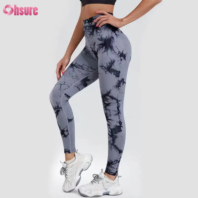 Nueva moda 2024 Calzoncillos de acondicionamiento físico de cintura alta Calzoncillos de yoga de carrera rápida y seca Calzoncillos elásticos de cintura delgada calzoncillos deportivos de diseño tie dye