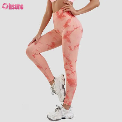 Nueva moda 2024 Calzoncillos de acondicionamiento físico de cintura alta Calzoncillos de yoga de carrera rápida y seca Calzoncillos elásticos de cintura delgada calzoncillos deportivos de diseño tie dye