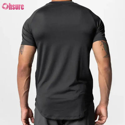 Camisetas de gimnasio para hombre, talla grande, serigrafía en blanco, manga corta, secado rápido, cuello redondo, camisetas deportivas de gran tamaño