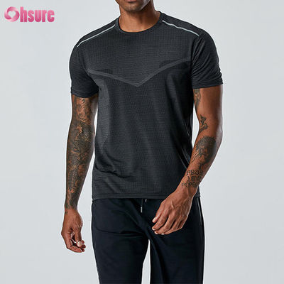 T-shirt profesional de deportes masculinos de alta calidad de verano con capacidad para respirar de fitness de vestir logotipo personalizado de poliéster seco rápido Tops deportivos