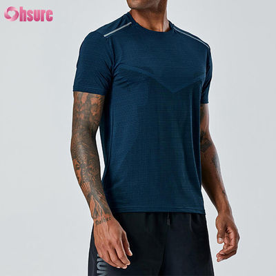 T-shirt profesional de deportes masculinos de alta calidad de verano con capacidad para respirar de fitness de vestir logotipo personalizado de poliéster seco rápido Tops deportivos