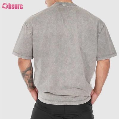 Camiseta deportiva de logotipo personalizado con mangas de entrenamiento en blanco para hombres