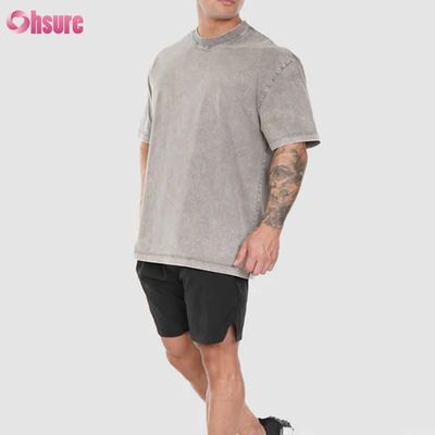 Camiseta deportiva de logotipo personalizado con mangas de entrenamiento en blanco para hombres