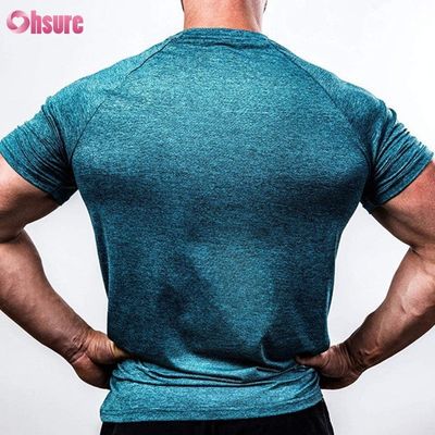 88% Poliéster 12% Spandex 180/210GSM Impresión Serigrafiada Ropa Deportiva para Gimnasio Fitness Camiseta Casual Activa para Hombre Mayorista de Tops Deportivos