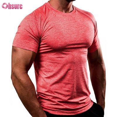 88% Poliéster 12% Spandex 180/210GSM Impresión Serigrafiada Ropa Deportiva para Gimnasio Fitness Camiseta Casual Activa para Hombre Mayorista de Tops Deportivos