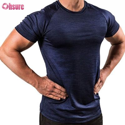 88% Poliéster 12% Spandex 180/210GSM Impresión Serigrafiada Ropa Deportiva para Gimnasio Fitness Camiseta Casual Activa para Hombre Mayorista de Tops Deportivos