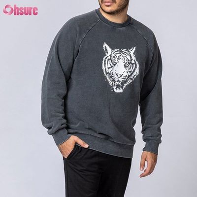 Sudaderas con cuello redondo Pullovers casuales Hombres Sudaderas con capucha Impresión Ropa de invierno de algodón de alta calidad para hombres Tejido de jersey Tejido de punto