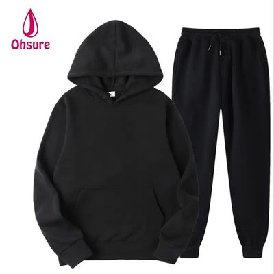 Traje de deporte con capucha y pantalones de jogging de tamaño grande para hombres Traje de deporte para mujeres Impresión digital de punto