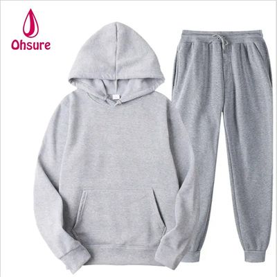 Traje de deporte con capucha y pantalones de jogging de tamaño grande para hombres Traje de deporte para mujeres Impresión digital de punto