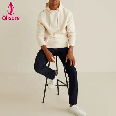 Sudadera con capucha ecológica de algodón de alta calidad para hombre, jerséis informales, gimnasio deportivo, chándal liso para hombre