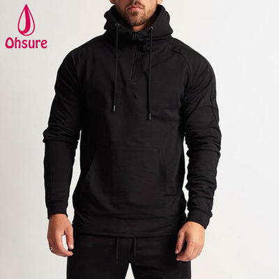 Sudadera con capucha para hombre de fabricante, deportiva, de invierno, cálida, para fitness, para correr, con cremallera y diseño estampado