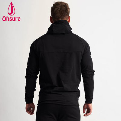 Sudadera con capucha para hombre de fabricante, deportiva, de invierno, cálida, para fitness, para correr, con cremallera y diseño estampado