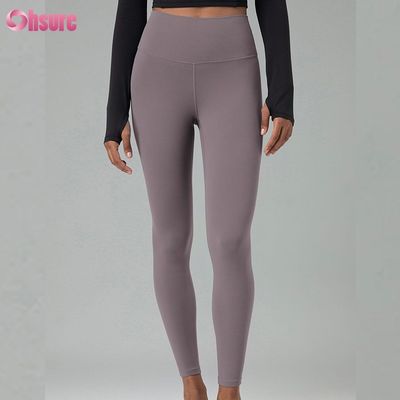 Pantalones de gimnasia de tela ecológica de Nylon Spandex mezcla reciclada Calzoncillos de entrenamiento para mujeres