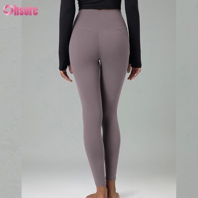 Pantalones de gimnasia de tela ecológica de Nylon Spandex mezcla reciclada Calzoncillos de entrenamiento para mujeres