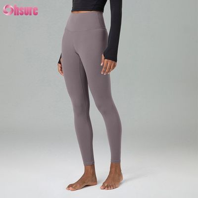 Pantalones de gimnasia de tela ecológica de Nylon Spandex mezcla reciclada Calzoncillos de entrenamiento para mujeres