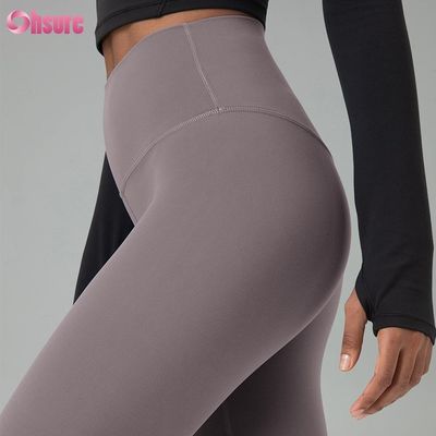 Pantalones de gimnasia de tela ecológica de Nylon Spandex mezcla reciclada Calzoncillos de entrenamiento para mujeres
