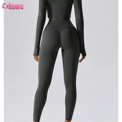 Pantalones de yoga deportivos de cintura alta, suaves como la mantequilla, con control de abdomen, elásticos en 4 direcciones, mallas para correr, gimnasio, entrenamiento atlético