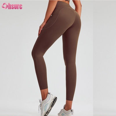 Mallas personalizadas para gimnasio, ropa deportiva, multicolores, pantalones de yoga clásicos, leggings de entrenamiento para mujer, leggings de yoga fruncidos, ropa deportiva, patrón sólido