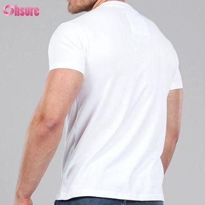 Camiseta de bambú para hombre, tejido agradable, camiseta de boxeo, cuello en V, estampado casual, patrón de impresión, tejido de punto, soporte muscular