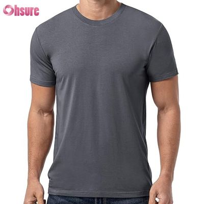 Impresión casual patrón de tejido de punto de apoyo muscular de ejercicio ropa para hombres de bambú Tejido de boxeo Impresión de camisetas