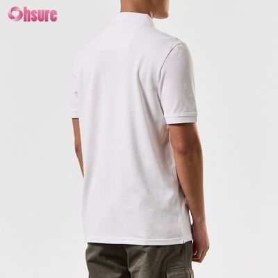 100% de algodón personalizado personalizado impresa hombres camisetas de polo de gran tamaño camisetas de peso pesado en blanco