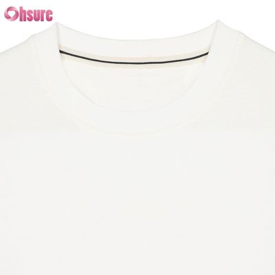 Camiseta en blanco de algodón 100% personalizada para hombre, de gran tamaño, de 180-300GSM, de peso pesado, con estampado personalizado
