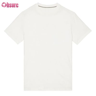 Camiseta en blanco de algodón 100% personalizada para hombre, de gran tamaño, de 180-300GSM, de peso pesado, con estampado personalizado