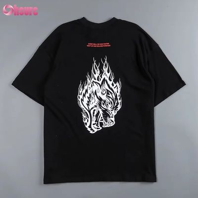 Camiseta de gran tamaño 300GSM de peso pesado en blanco 100% de algodón personalizado Camisetas de mujer impresas personalizadas