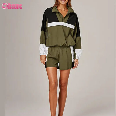 Chaqueta de lluvia deportiva multicolor de alta calidad para mujer estilo vintage resistente al viento con capucha Tejido de punto para ciclismo Correr al aire libre