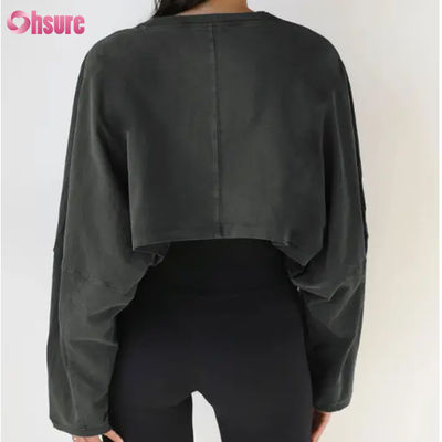 2025 Nueva Moda Ligera con Capucha Oversized Sudaderas con Capucha para Mujer Cuello Redondo y Jogger Crop Top