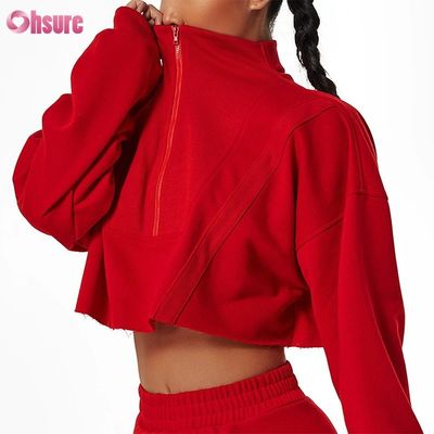 Logotipo personalizado Sudadera lisa personalizada con capucha para mujer Estampado de algodón de peso pesado Conjuntos cortos informales para mujer Dos piezas de punto de invierno