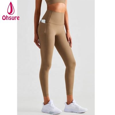 Pantalones de running de malla transpirable con bolsillo mallas de yoga personalizadas para mujer mallas de gimnasio de compresión