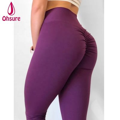 Calcetines de gimnasia de alta calidad para mujeres con compresión Calcetines de entrenamiento de trasero con rasguño Calcetines de yoga personalizados Calcetines de yoga de cintura alta Calcetines de yoga de nylon Spandex