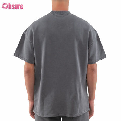 Camiseta Oversize con logotipo personalizado de alta calidad, de algodón vintage lavado, de corte holgado, con hombros caídos y gramaje pesado