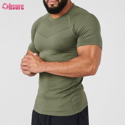 Camiseta de compresión para hombre, de manga corta, personalizada, de poliéster, ligera, de secado rápido, adecuada para correr y fitness, para entrenamiento muscular.