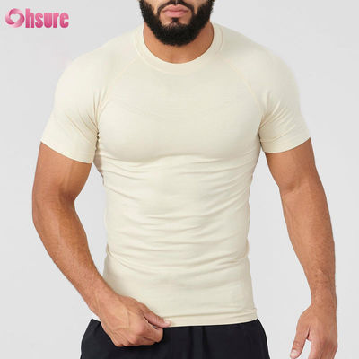 Camiseta de compresión para hombre, de manga corta, personalizada, de poliéster, ligera, de secado rápido, adecuada para correr y fitness, para entrenamiento muscular.