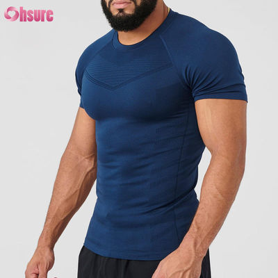 Camiseta de compresión para hombre, de manga corta, personalizada, de poliéster, ligera, de secado rápido, adecuada para correr y fitness, para entrenamiento muscular.
